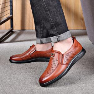 Giày Da Bò Nam Thoáng Khí AG0183