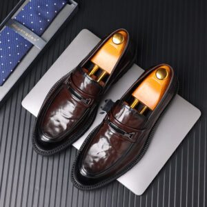 Giày Lười Da Bò Nam Phong Cách Ý AG0231