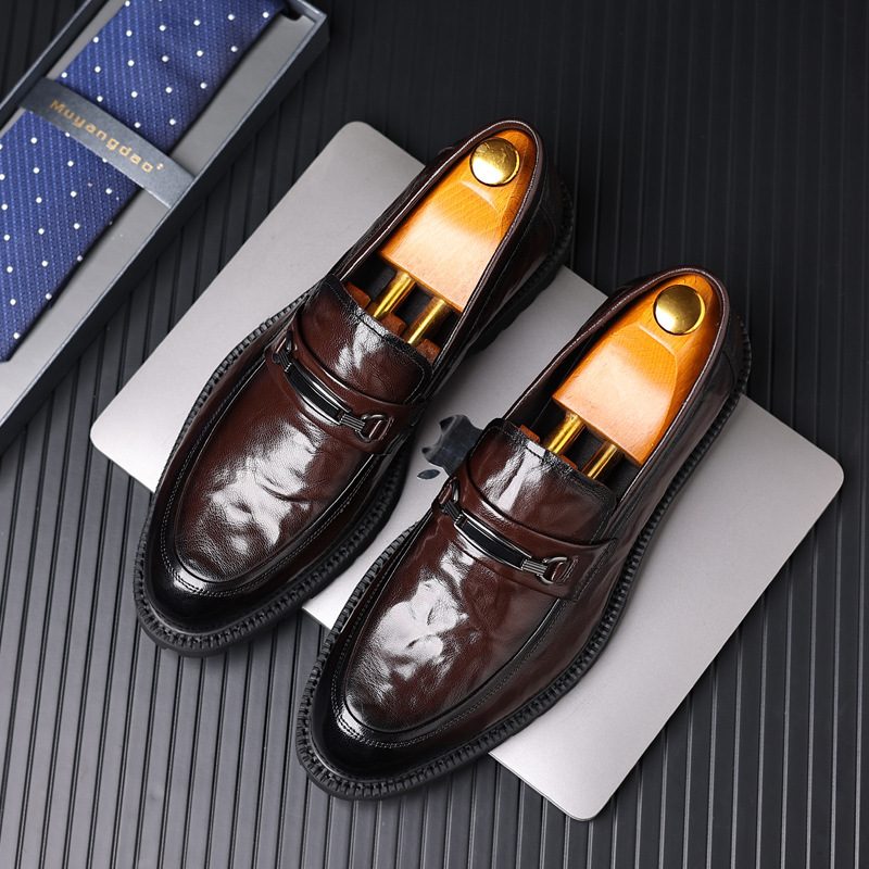 Giày Lười Da Bò Nam Phong Cách Ý AG0231