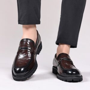 Giày Lười Da Bò Nam Phong Cách Ý AG0231