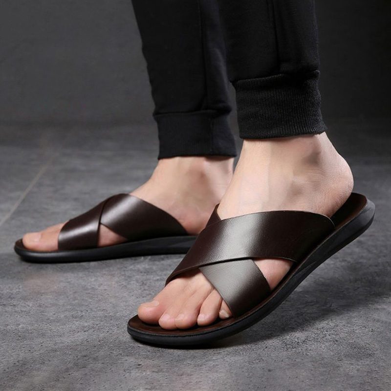 Dép Nam Da Bò AG0240