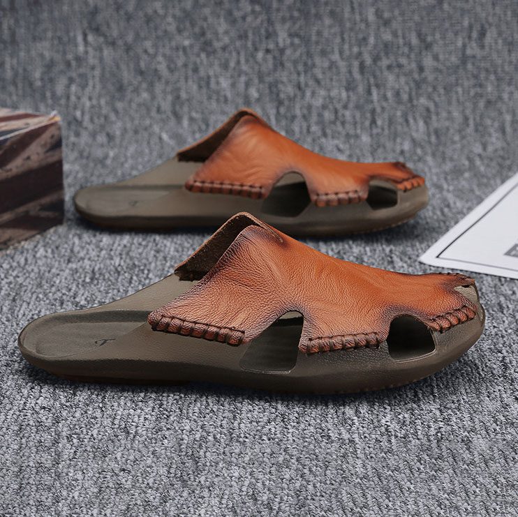 Dép Nam Da Bò Ag0243