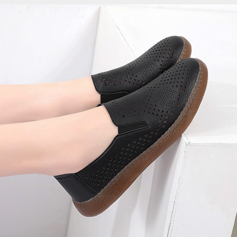 Giày Lười Nữ Da Thật AG0245