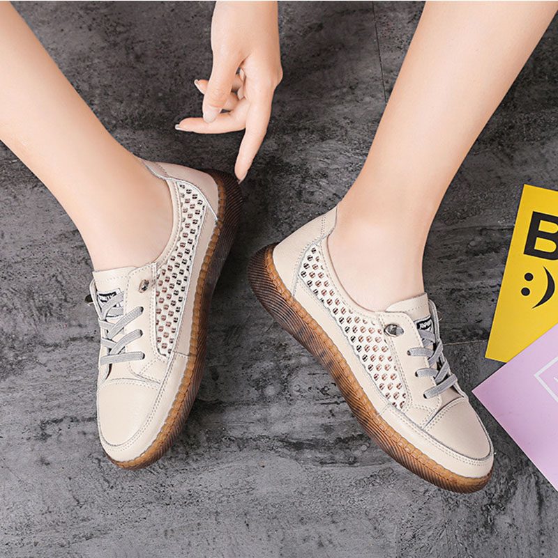 Giày Thể Thao Nữ Da Thật AG0247