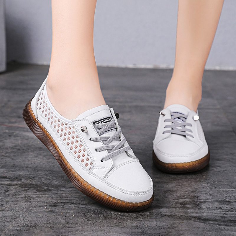 Giày Thể Thao Nữ Da Thật AG0247