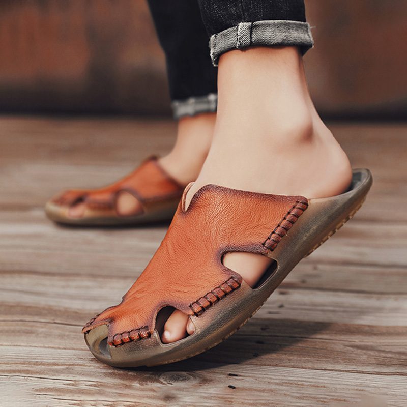 Dép Nam Da Bò Ag0243