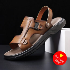 Dép Nam Da Bò AG0282 Siêu Nhẹ