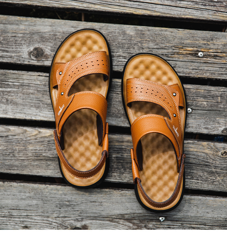 Dép Nam Da Bò Cao Cấp AG0338