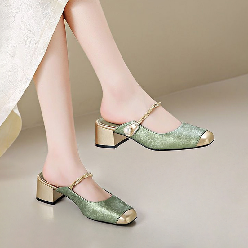 Giày Nữ Mule Cao 5Cm AG0015