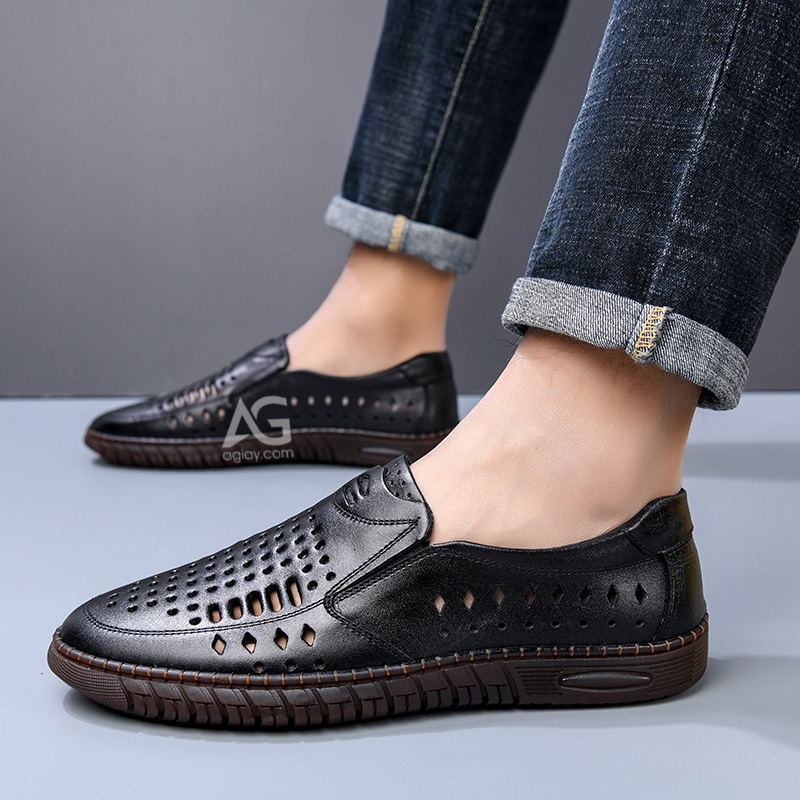 Giày Lười Nam Da Bò AG0001
