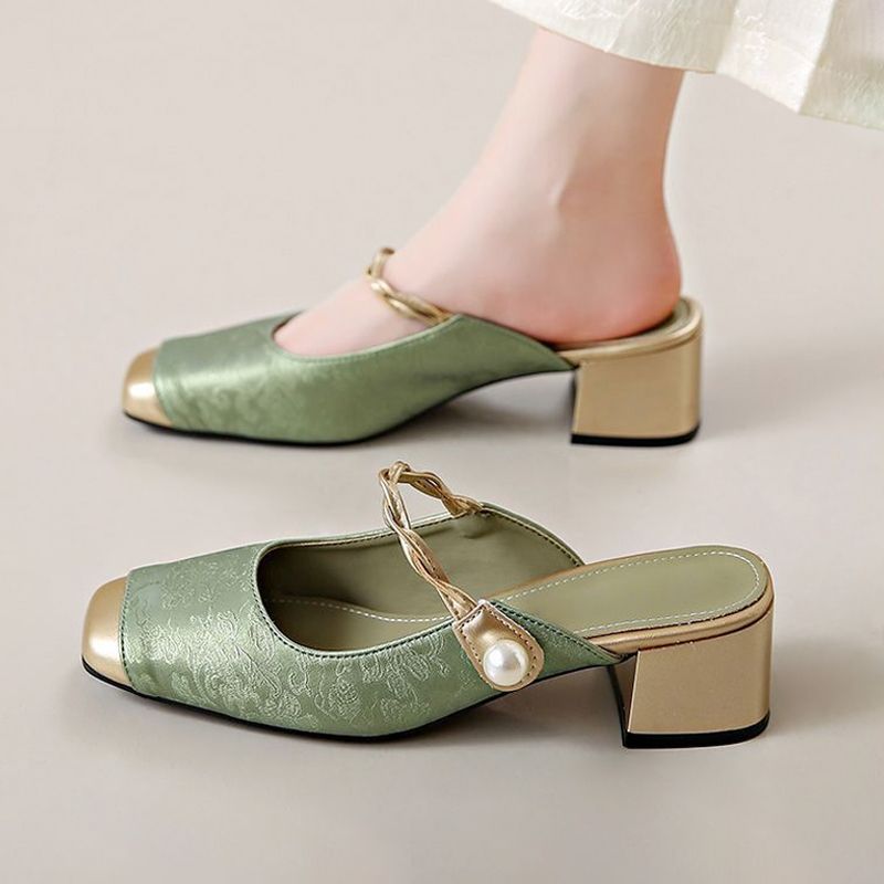 Giày Nữ Mule Cao 5Cm AG0015