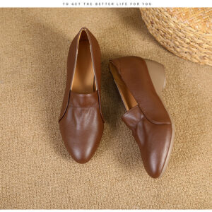 Giày Da Nữ Đế Cao AG0064