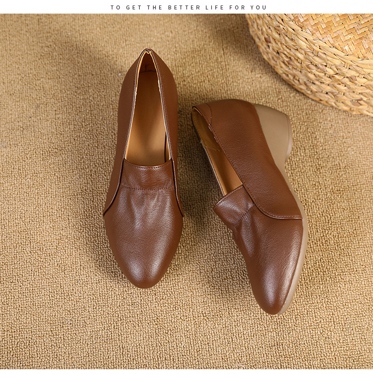 Giày Da Nữ Đế Cao AG0064