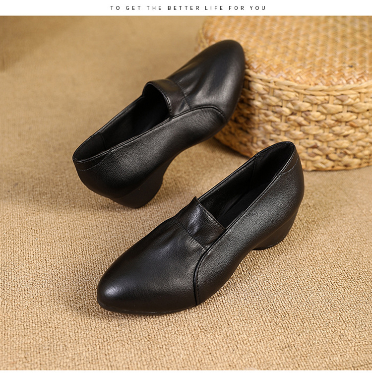 Giày Da Nữ Đế Cao AG0064